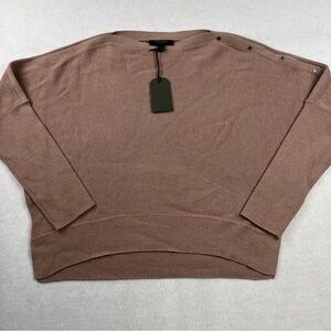 Allsaints Raven Jumper Wool Cashmere Blend Sweater Pashmina Pink Size L NWT $279